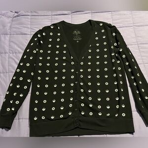 Her Universe x Disney Star Wars Rebel Imperial Symbols Black Cardigan XL